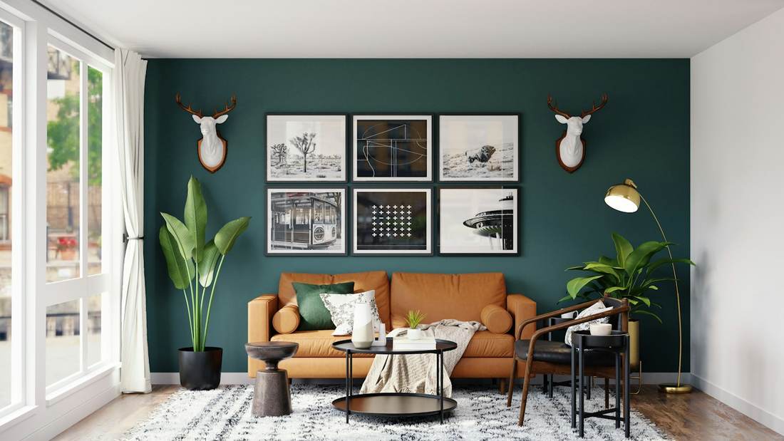 Warm wood flooring in a living space